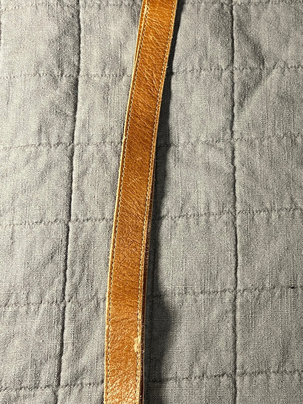 Myra Bag Beige Organic Upcycled Mkt Bag with Brown Leather Straps - Picture 10 of 11